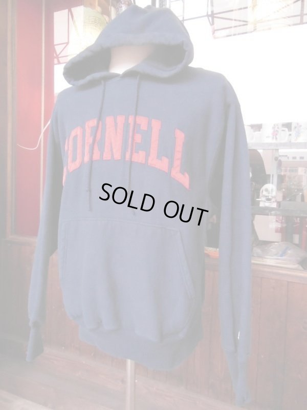 画像7: 00S CHAMPIONリバースウィーブスウェットパーカー/濃紺/CORNELL/L