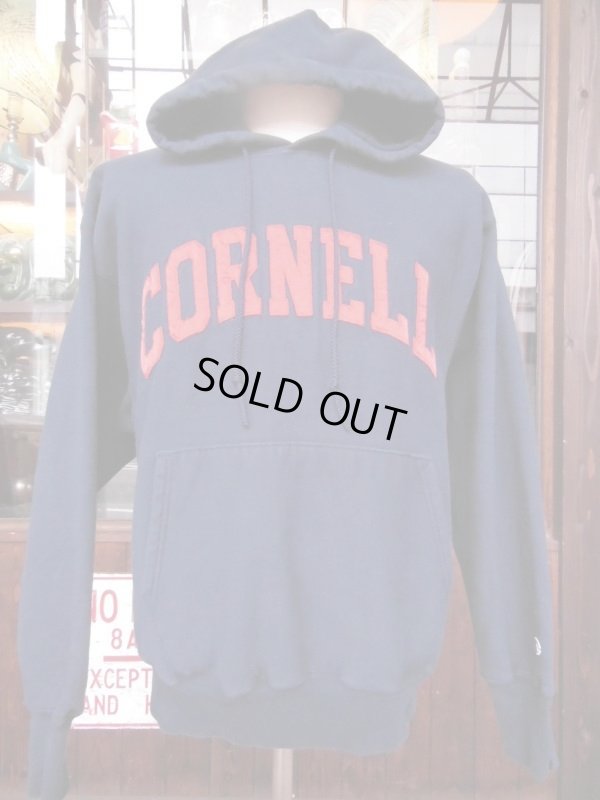 画像6: 00S CHAMPIONリバースウィーブスウェットパーカー/濃紺/CORNELL/L