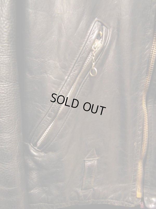 画像12: 1950'S UNKNOWN HORSEHIDE W MOTORCYCLE JACKET SZ/42