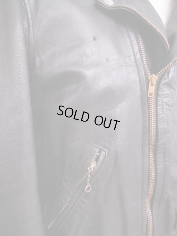 画像14: 1950'S UNKNOWN HORSEHIDE W MOTORCYCLE JACKET SZ/42
