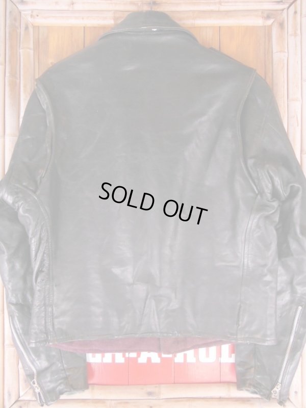 画像5: 1950'S UNKNOWN HORSEHIDE W MOTORCYCLE JACKET SZ/42