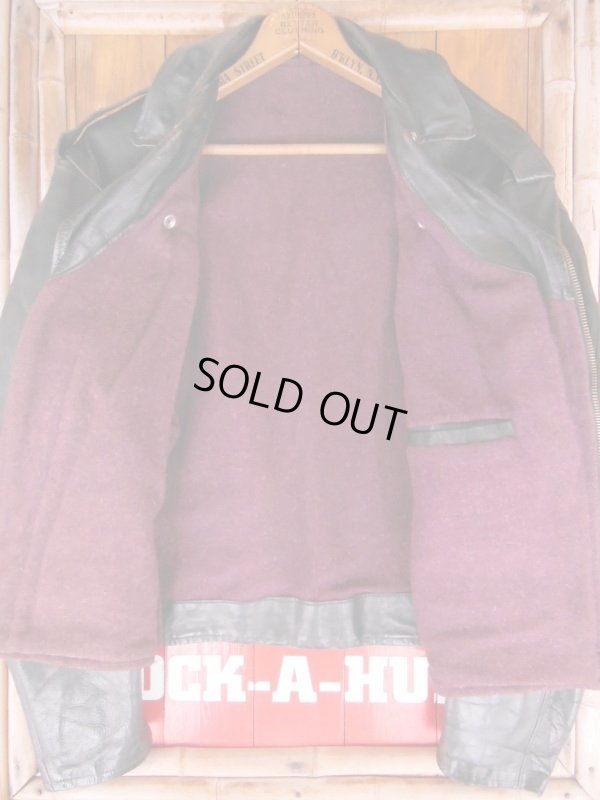 画像6: 1950'S UNKNOWN HORSEHIDE W MOTORCYCLE JACKET SZ/42