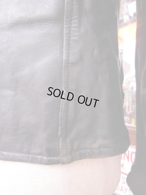 画像16: 1950'S UNKNOWN HORSEHIDE W MOTORCYCLE JACKET SZ/42