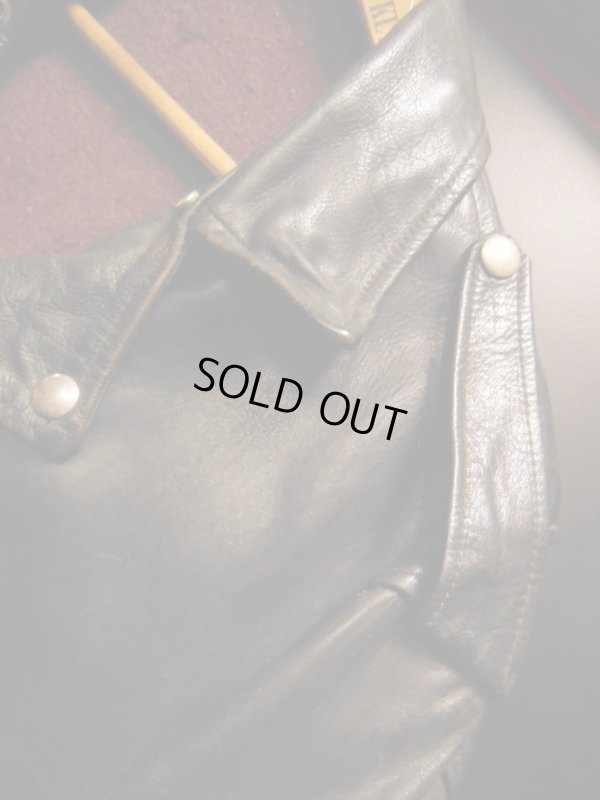 画像9: 1950'S UNKNOWN HORSEHIDE W MOTORCYCLE JACKET SZ/42