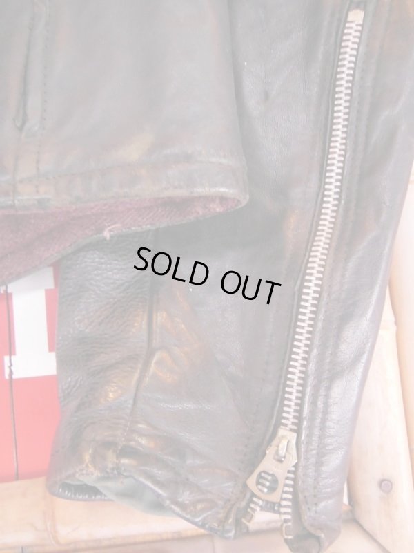 画像19: 1950'S UNKNOWN HORSEHIDE W MOTORCYCLE JACKET SZ/42