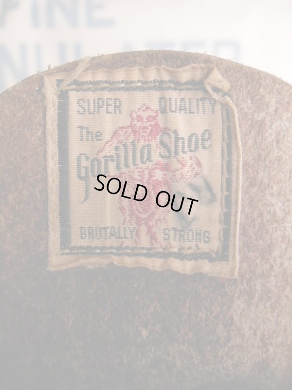 画像11: 1950'S THE GORILLA SHOE LACE TO TOE TWO TONE WORK BOOTS SZ/9EEE