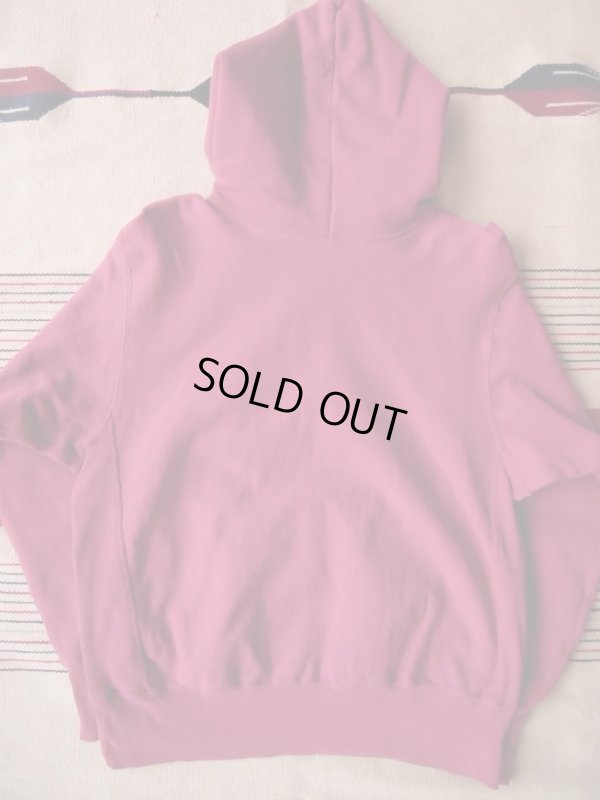 画像3: 90S CHAMPIONリバースウィーブスウェットパーカー/ローズ/無地/L