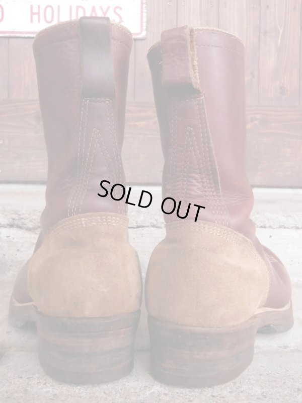 画像7: 1950'S THE GORILLA SHOE LACE TO TOE TWO TONE WORK BOOTS SZ/9EEE