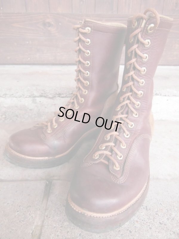 画像5: 1950'S THE GORILLA SHOE LACE TO TOE TWO TONE WORK BOOTS SZ/9EEE