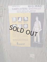 1950’S〜 DEADSTOCK BIG MAC CARPENTERS OVERALLS W/APRON SZ/40X30