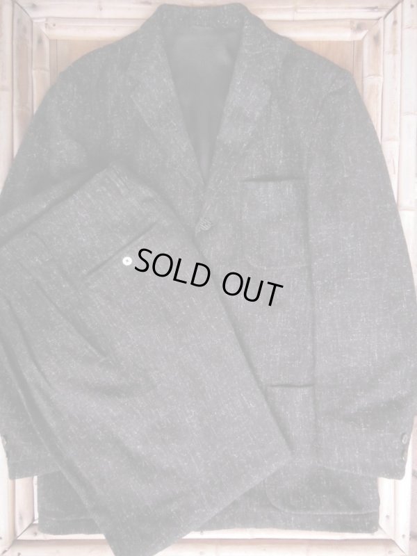 画像1: 1950'S GLENSHORE BLACK FLECK WOOL SUIT SZ/38/31X30