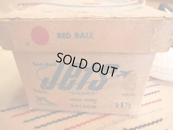 画像14: 1940'S~NOS w/BOX RED BALL Jets BLACK BASKET BALL SHOES/11-1/2
