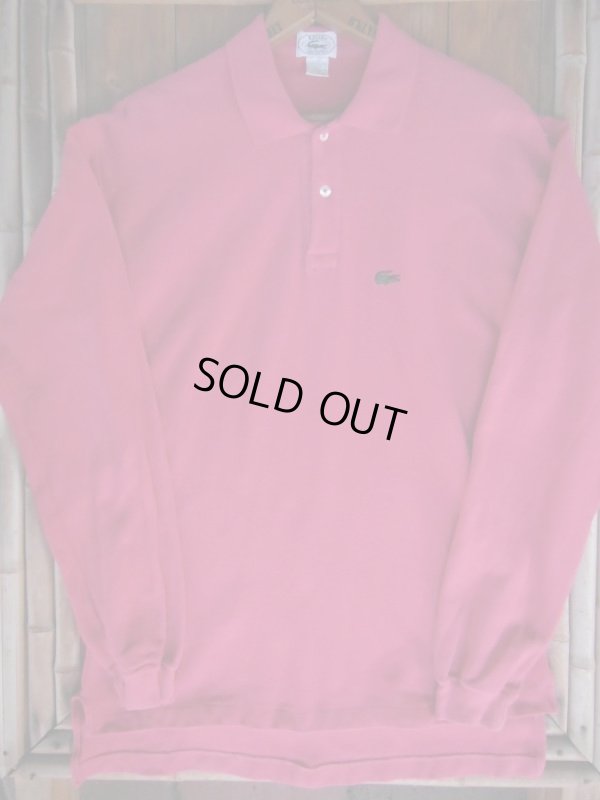 画像6: 80S状態良IZODラコステ長袖ポロシャツ/ネオンピンク/M