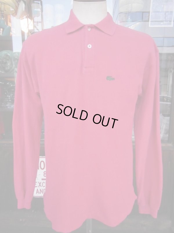 画像3: 80S状態良IZODラコステ長袖ポロシャツ/ネオンピンク/M