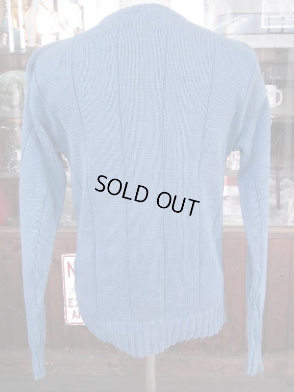 画像4: 80S米国製IZODラコステ綿インディゴケーブルニット/M