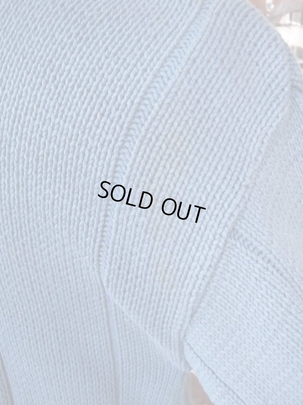 画像6: 80S米国製IZODラコステ綿インディゴケーブルニット/M