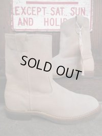 1970'S DEADSTOCK TEXAS STEER SAND SUEDE ROPER BOOTS SZ/10E