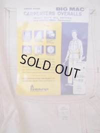 〜1960'S DEADSTOCK BIG MAC CARPENTERS OVERALLS W/APRON SZ/32X30