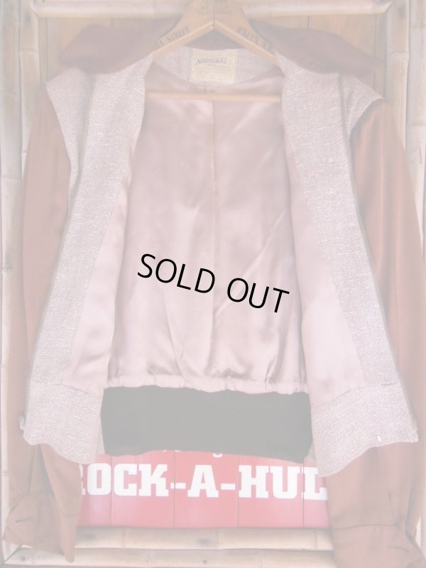 画像7: 1950'S NATIONAL TWO TONE PANEL TWEED X GABERDINE JKT　SZ/38