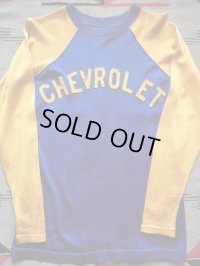〜1950'S LEACOCK'S CHEVROLET LETTERED TWO TONE RAYON JERSEY  