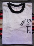 1960'S DEADSTOCK FAITH LUTHERAN PRINTED RINGER TEE/SMALL　