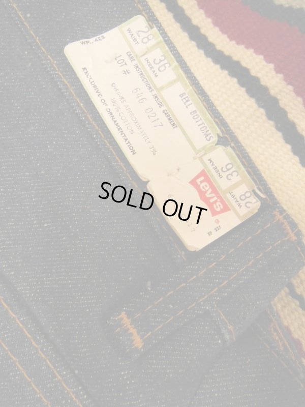画像6: 1970'S DEADSTOCK LEVI'S 646-0217 BELL BOTTOMS 28X36