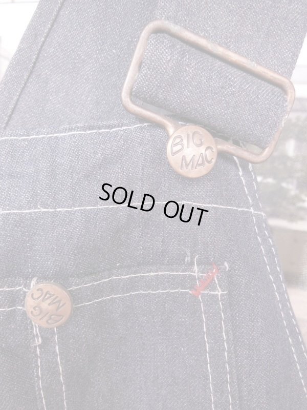 画像10: 1970'S DEADSTOCK BIG MAC LOWBACK DENIM OVERALLS SZ/36X30