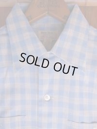 1950'S DEADSTOCK BARA BACA BY ENLO COTTON PLAID SHIRT SZ/SMALL