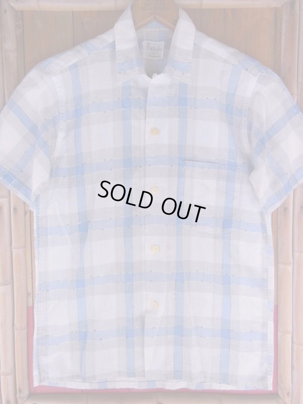 画像1: 1950'S WILSHIRE FLECK PLAID COTTON SHIRT SZ/SMALL