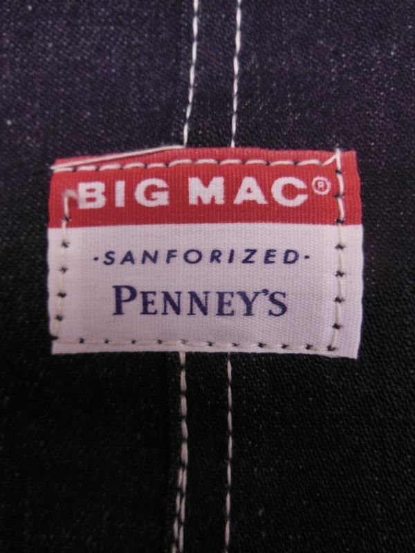 画像8: 1950'S DEADSTOCK BIG MAC 10 OZ DENIM BIB OVERALLS SZ/34X34