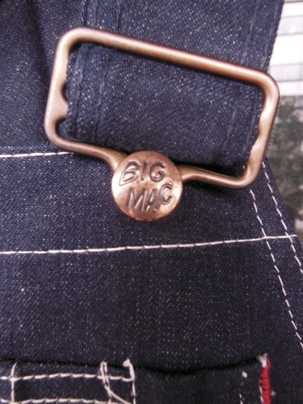 画像9: 1950'S DEADSTOCK BIG MAC 10 OZ DENIM BIB OVERALLS SZ/34X34