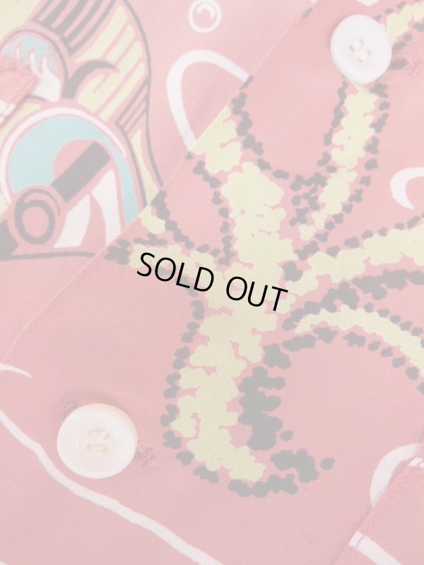 画像11: 1940'S TOP FLIGHT UNDER SEA PRINTED RAYON HAWAIIAN SHIRT SZ/M