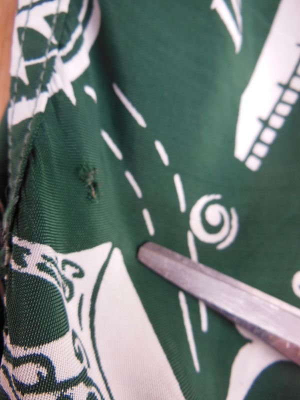 画像20: 1940'S HAVENERS NAUTICAL BORDER PRINTED RAYON CAVANA SHIRT SZ/L