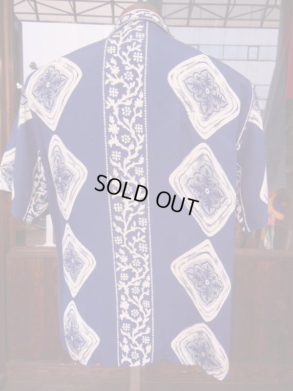 画像3: 1950'S McGREGOR BORDER PRINTED RAYON SHIRT SZ/ML
