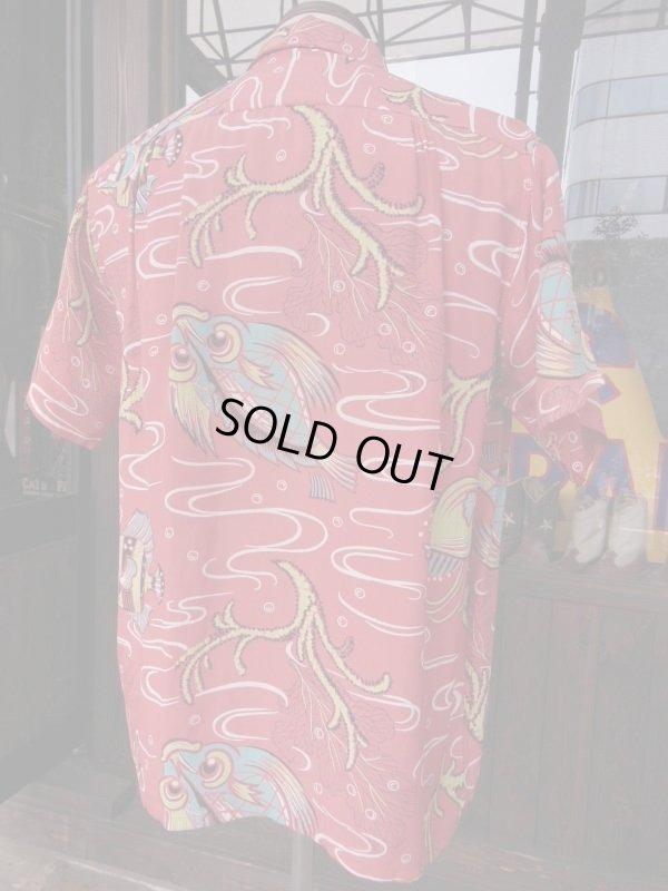 画像4: 1940'S TOP FLIGHT UNDER SEA PRINTED RAYON HAWAIIAN SHIRT SZ/M