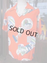 1940'S SCOTT OF HAWAII JAPANESE CRAPE RAYON HAWAIIAN SHIRT SZ/M