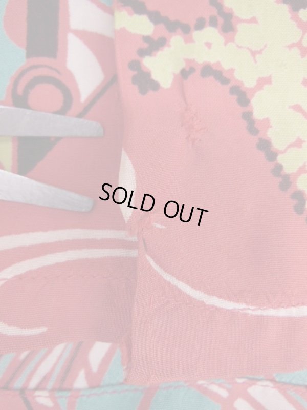 画像13: 1940'S TOP FLIGHT UNDER SEA PRINTED RAYON HAWAIIAN SHIRT SZ/M