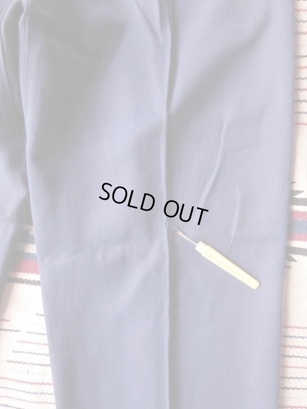 画像18: 1950'S DEADSTOCK BALMAR NAVY GABERDINE R'N'R SLACKS W30