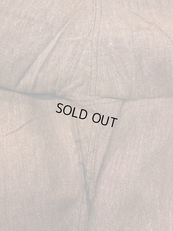 画像12: 1930'S DEADSTOCK UNKNOWN BROWN CHAMBRAY TROUSERS SIZE/31X28