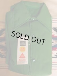 1970'S DEADSTOCK SWINGSTER NYLON COACH JKT/GREEN/SZ/X-SMALL