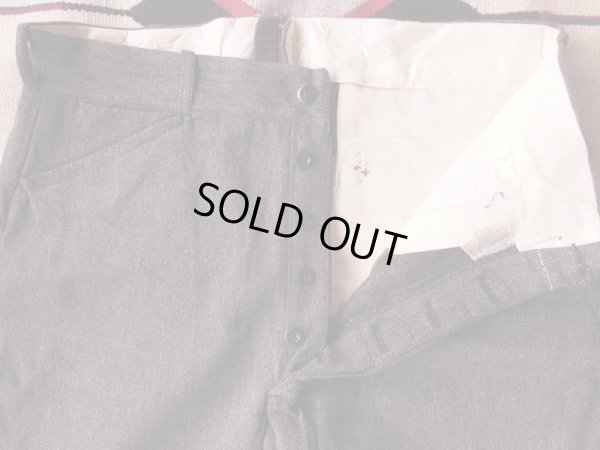 画像12: 1940'S DEADSTOCK KLEEESON BLACK S&P COVERT BREACHES SZ31-25