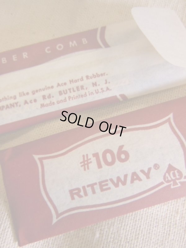 画像8: 1950'S〜 DEADSTOCK ACE 7-1/2" COMB #106 RITEWAY  MADE IN U.S.A.(1)