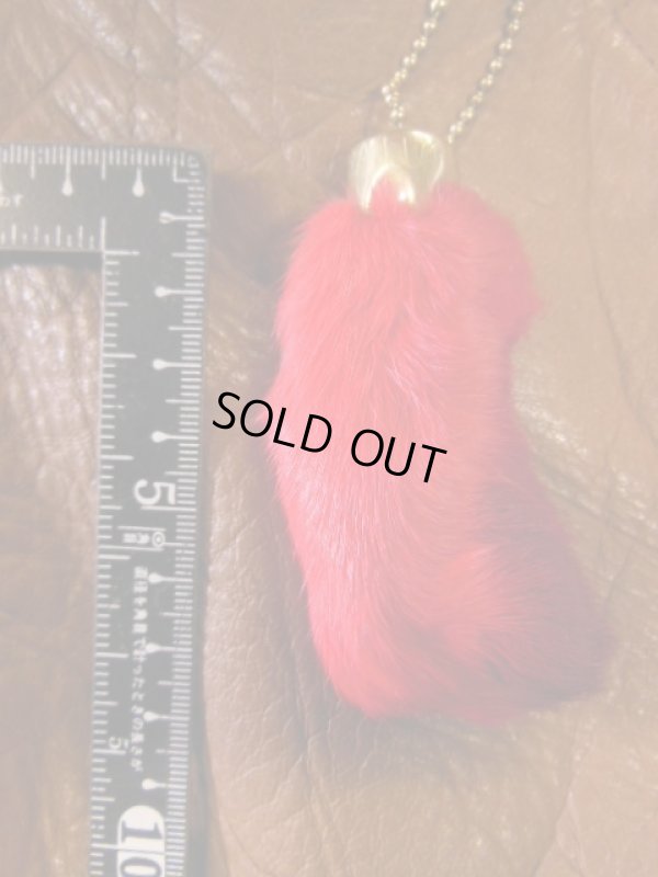 画像3: 1950'S NOS LUCKY RABBIT FOOT CHARM/ビンテージ ラビットフット/赤系/31