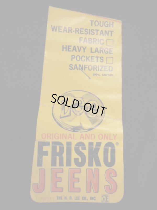 画像5: 1960'S DEADSTOCK LEE FRISKO JEENS BLACK SZ 33X30