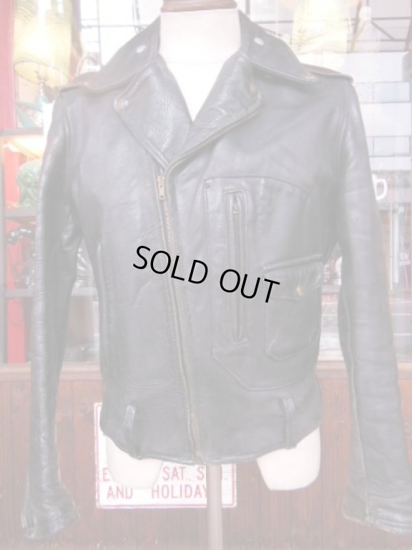 画像3: 1950'S HERCULES HORSEHIDE D POCKET MOTORCYCLE JACKET SZ/38