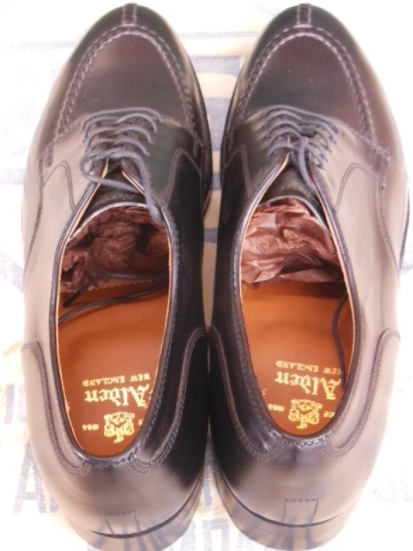 画像5: 新品 ALDEN オールデンコードバン Vチップ 961 ブラック/8.5B　