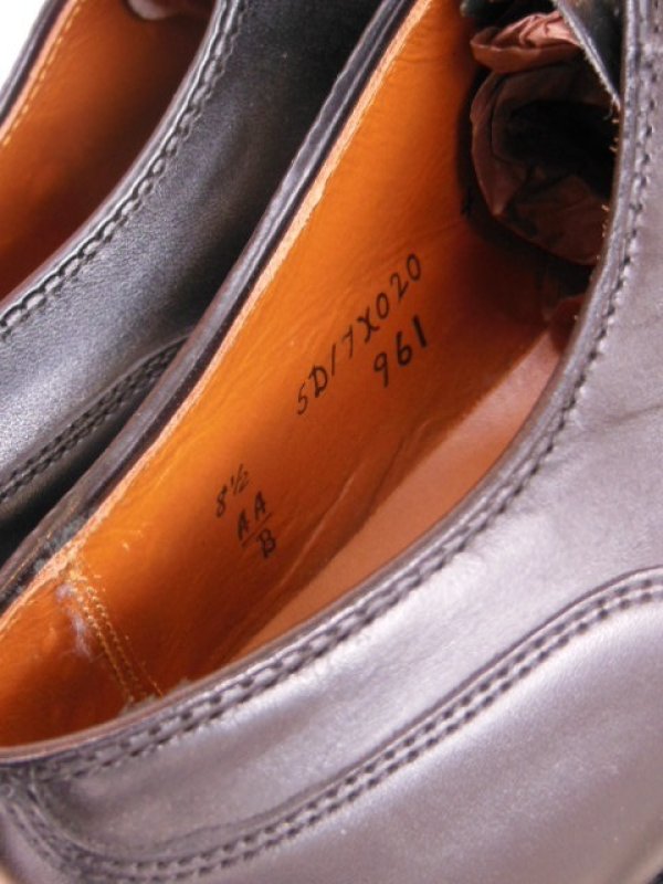 画像7: 新品 ALDEN オールデンコードバン Vチップ 961 ブラック/8.5B　