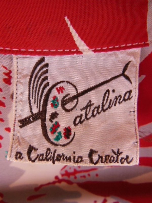 画像8: 〜1950'S CATARINA BAMBOO FLOWER PRINTED RAYON HAWAIIAN PULLOVER SHIRT/M