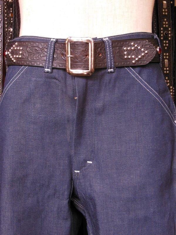 画像8: RAWHIDE STUDDED & JEWELED BELT LOT-139/ 1-3/4"[44MM] 