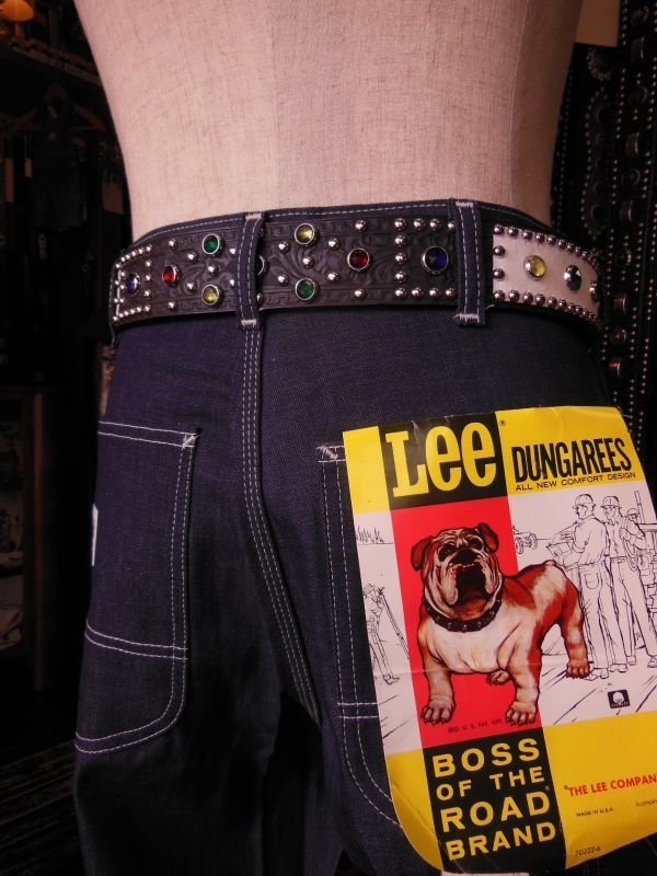 画像8: RAWHIDE STUDDED & JEWELED BELT LOT-140/ 1-3/4"[44MM] 